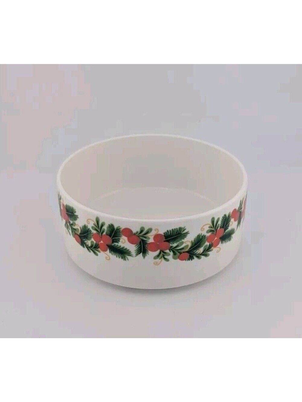 Mikasa Candy Dish Christmas Holly Berries Trinket Bowl 4.75" Vintage Holiday